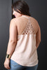 Caged Triangle Back Sleeveless Top