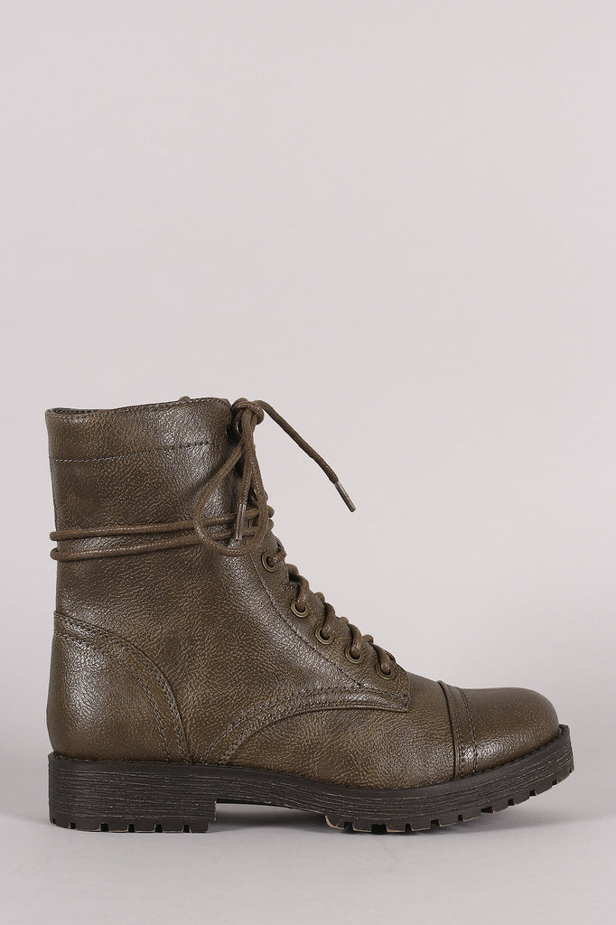 Bamboo Combat Lug Ankle Boots