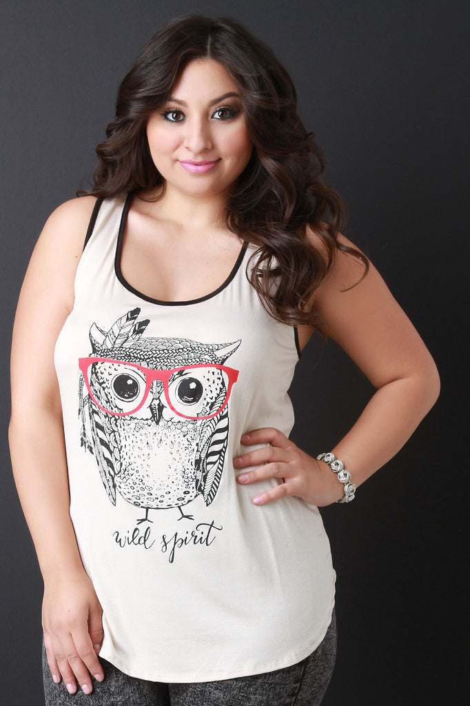 Wild Owl Racerback Tank Top