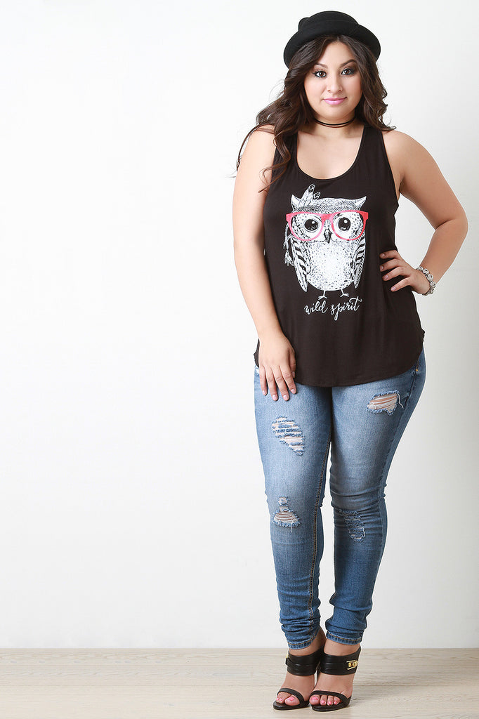 Wild Owl Racerback Tank Top