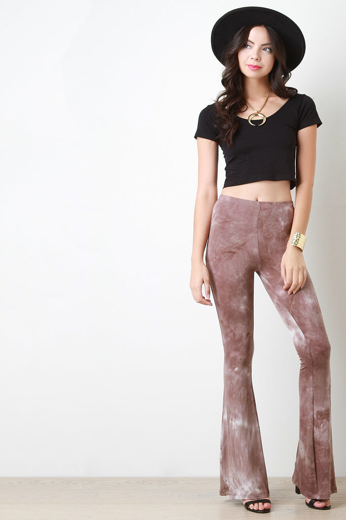 Cloudy Tie Dye Bell Bottom Pants