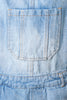 Faded Denim Distressed Overalls