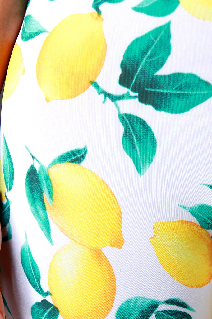 Leafy Lemons High Waisted Leggings