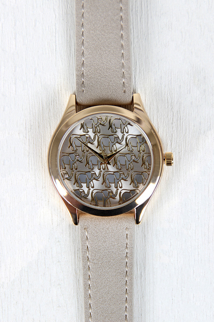 Elephant and Rhinestones Watch