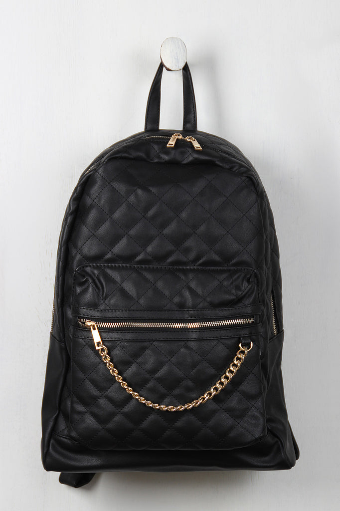 Quilted Vegan Leather Backpack