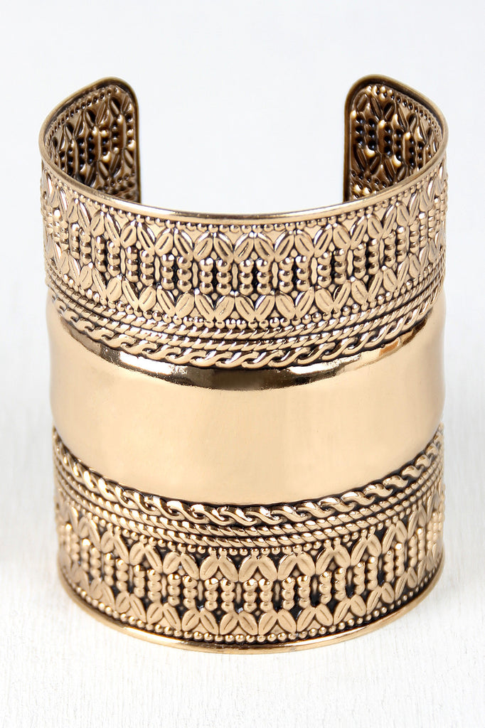 Royalty Etched Cuff Bracelet