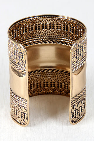 Royalty Etched Cuff Bracelet