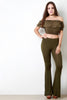 Flare Cut High Waisted Pants