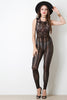 Semi-Sheer Lace Sleeveless Jumpsuit