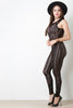 Semi-Sheer Lace Sleeveless Jumpsuit