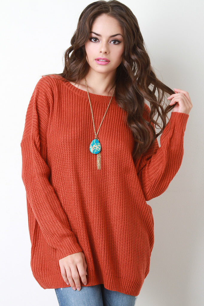 V-Back Knitted Sweater