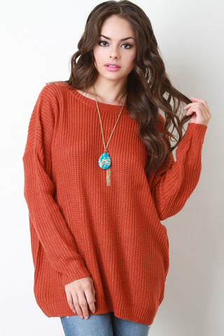 V-Back Knitted Sweater