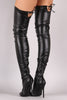 Liliana Leather Over the Knee Stiletto Boots