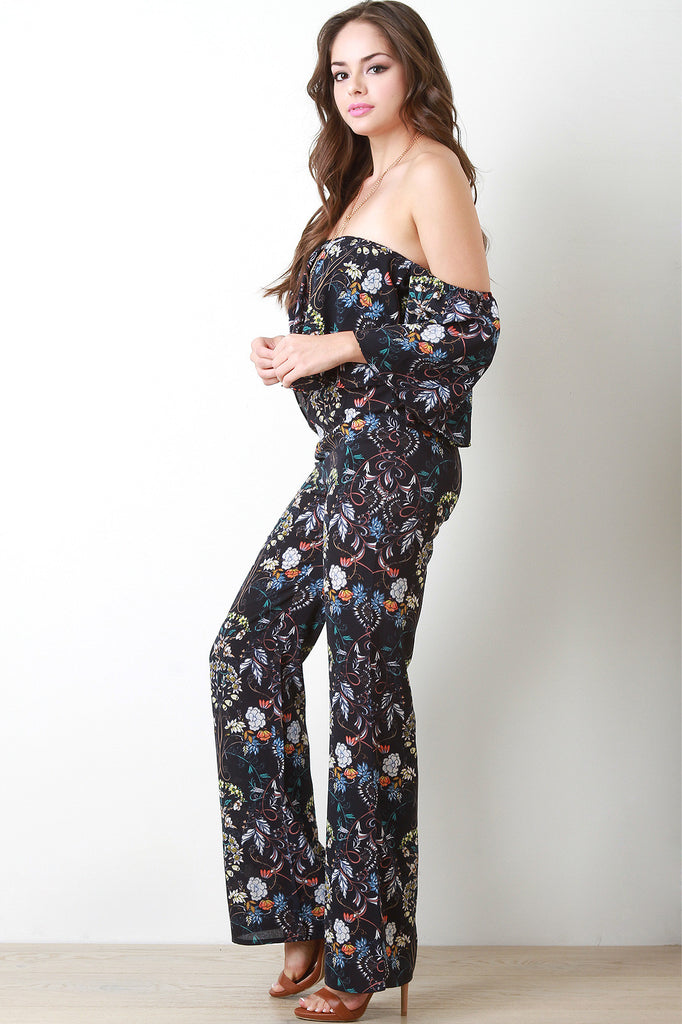 Bardot Flutter Tier Floral Jumpsuit