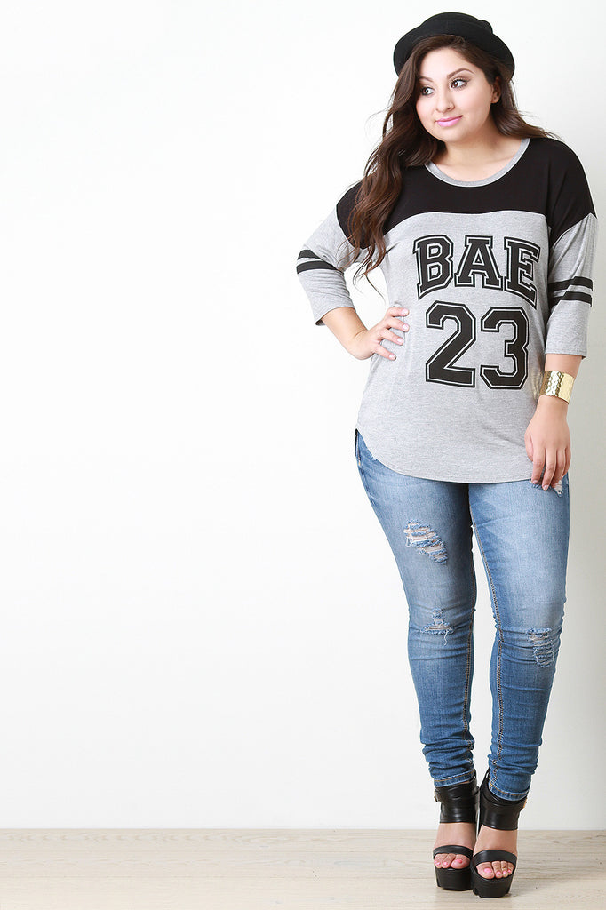 Bae Graphic Print Half Sleeve Tee