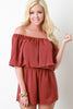 Ruffle Off-The-Shoulder Romper