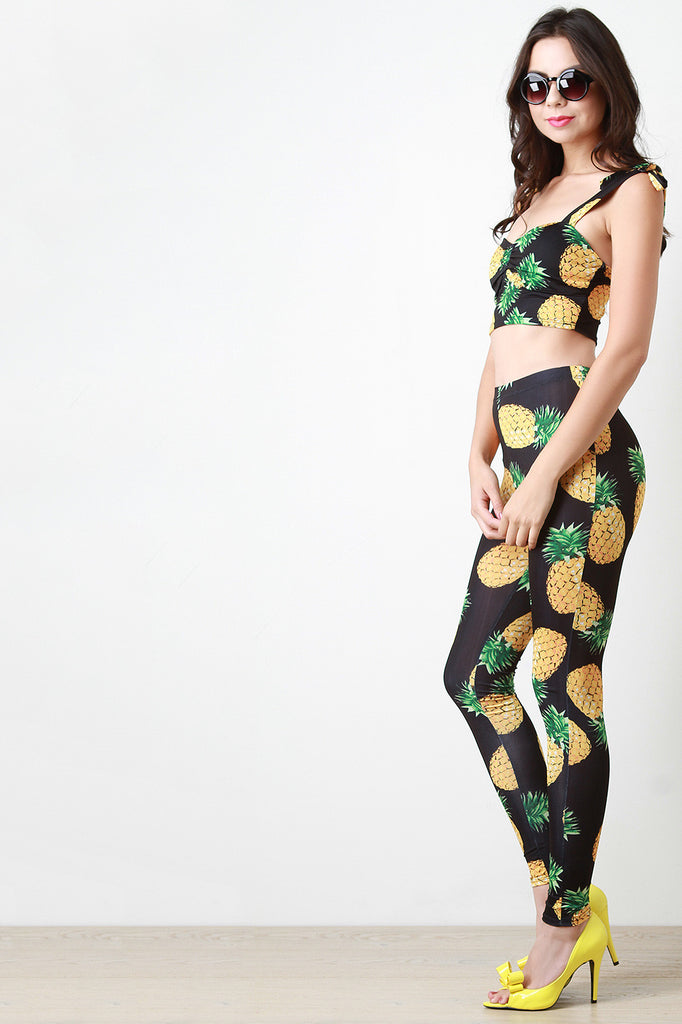 Pineapple Crop and Legging Set