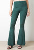 Faux Suede Bell Bottom Pants