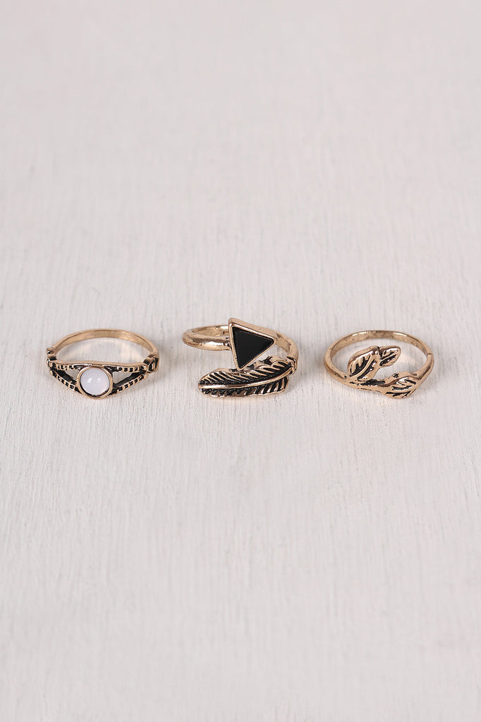 Arrow And Elements Ring Set