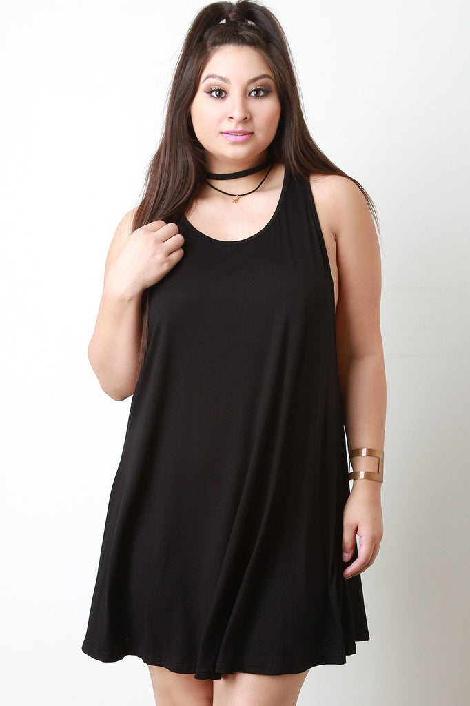 Plus Size Sleeveless Swing Dress