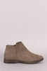 Bamboo Suede Flat Ankle Boots