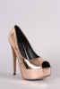 Liliana Peep Toe Patent Stiletto Platform Pump