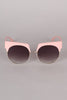 Semi Rimless Horn Rimmed Sunglasses