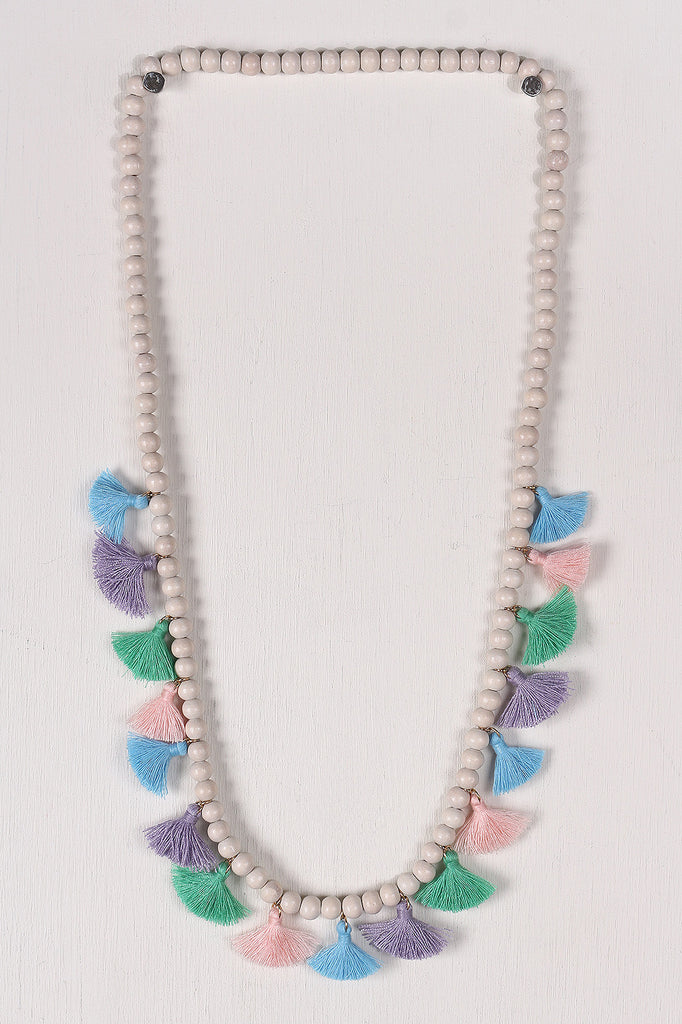 Colorful Beaded Elastic Necklace