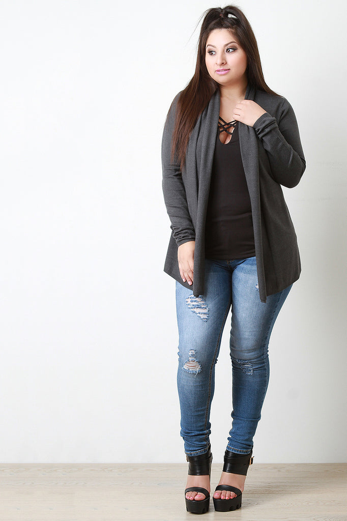 Soft Knit Open Front Cardigan