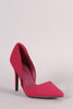 Breckelle Nubuck Pointy Toe Dorsay Pump