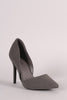 Breckelle Nubuck Pointy Toe Dorsay Pump