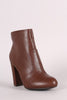 Bamboo Plain Chunky Heeled Ankle Boots