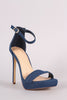 Liliana Denim Ankle Strap Platform Heel