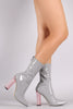 Patent Pointy Toe Lucite Heel Boots