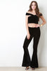 Velvet Bell Bottom Pants