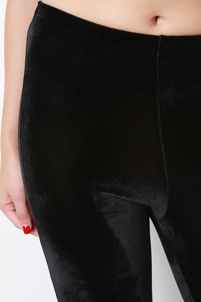 Velvet Bell Bottom Pants