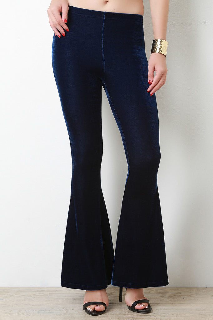 Velvet Bell Bottom Pants