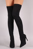 Pointy Toe Stiletto Suede Over-The-Knee Boots