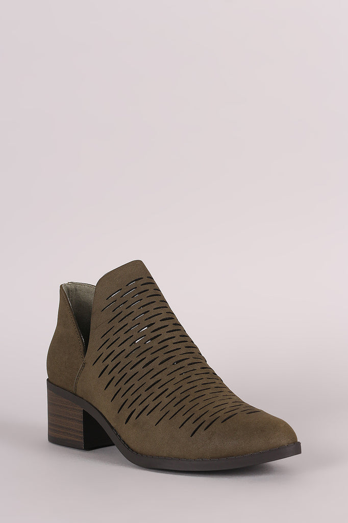 City Classified Laser Cut Slit Booties