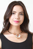 Faux Gem Collar Statement Necklace Set