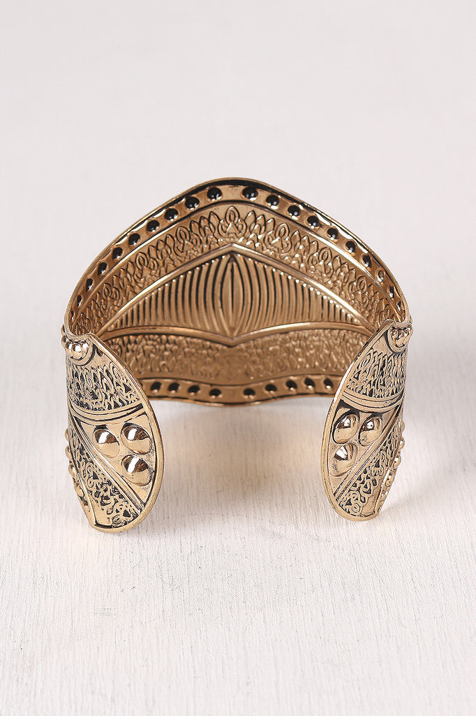 Medieval Engraved Cuff Bracelet