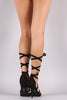 Breckelle Leg Wrap Pointy Toe Stiletto Pump