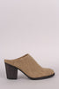 Bamboo Nubuck Chunky Mule Heel