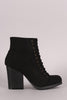 Bamboo Combat Chunky Heel Booties