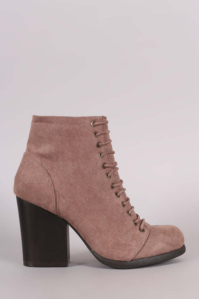 Bamboo Combat Chunky Heel Booties